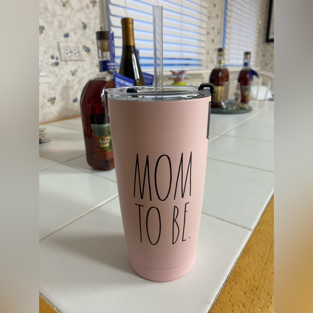 Rae Dunn mom to be tumbler. Never been used, light pink